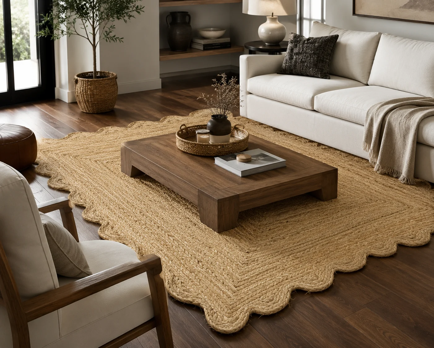 Boho Farmhouse Braided Eco-Friendly Floor Carpet