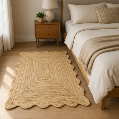 Boho Farmhouse Braided Eco-Friendly Floor Carpet