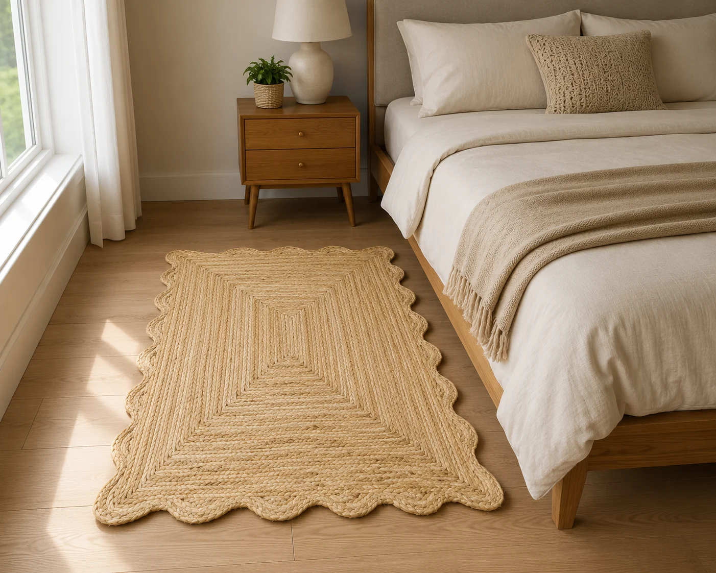 Boho Farmhouse Braided Eco-Friendly Floor Carpet