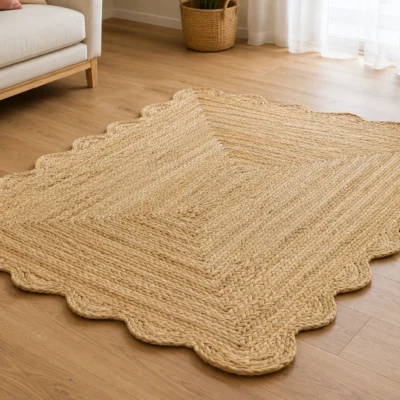 Boho Farmhouse Braided Eco-Friendly Floor Carpet