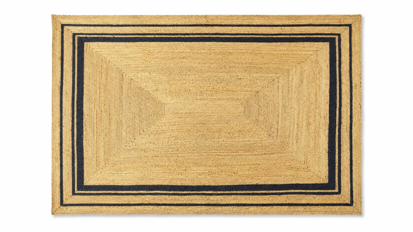 Handwoven Natural Jute Area Rug Modern Farmhouse Rug