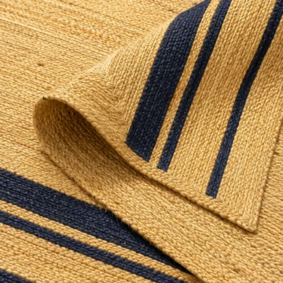 Handwoven Natural Jute Area Rug Modern Farmhouse Rug