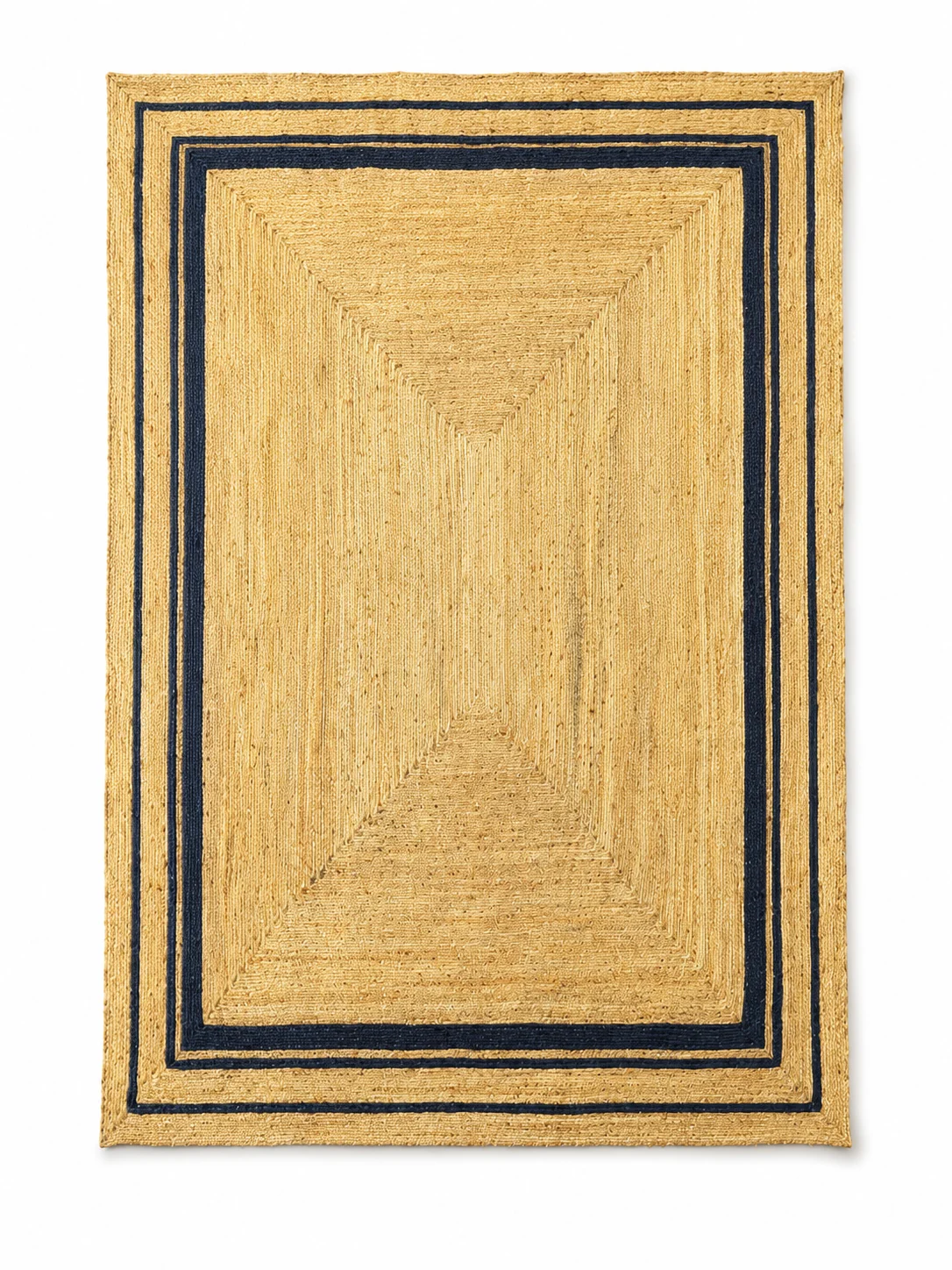 Handwoven Natural Jute Area Rug Modern Farmhouse Rug