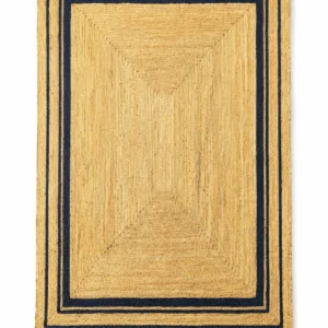 Handwoven Natural Jute Area Rug Modern Farmhouse Rug