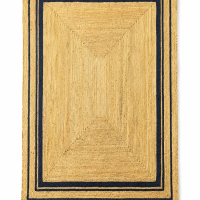 Handwoven Natural Jute Area Rug Modern Farmhouse Rug