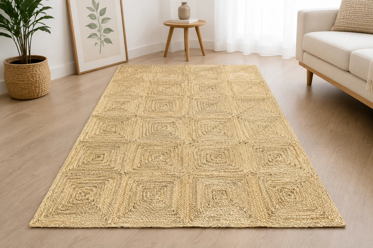 Handmade Natural Jute Area Rug