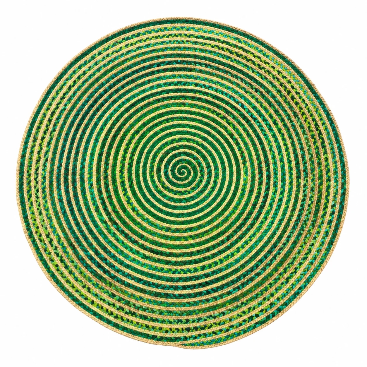 Handmade Green Braided Round Jute Rug5 Handmade Green Braided Round Jute Rug Eco-Friendly Natural Area Rug