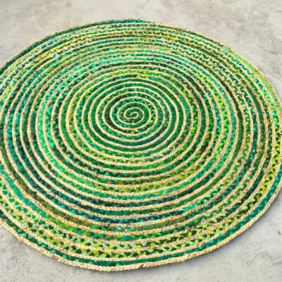 WhatsApp Image 2026-07-27 at 7.25.40 PM Handmade Green Braided Round Jute Rug Eco-Friendly Natural Area Rug