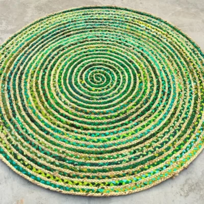WhatsApp Image 2026-07-27 at 7.25.43 PM Handmade Green Braided Round Jute Rug Eco-Friendly Natural Area Rug