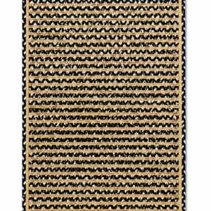 Handmade Black & Natural Braided Cotton Jute Area Rug